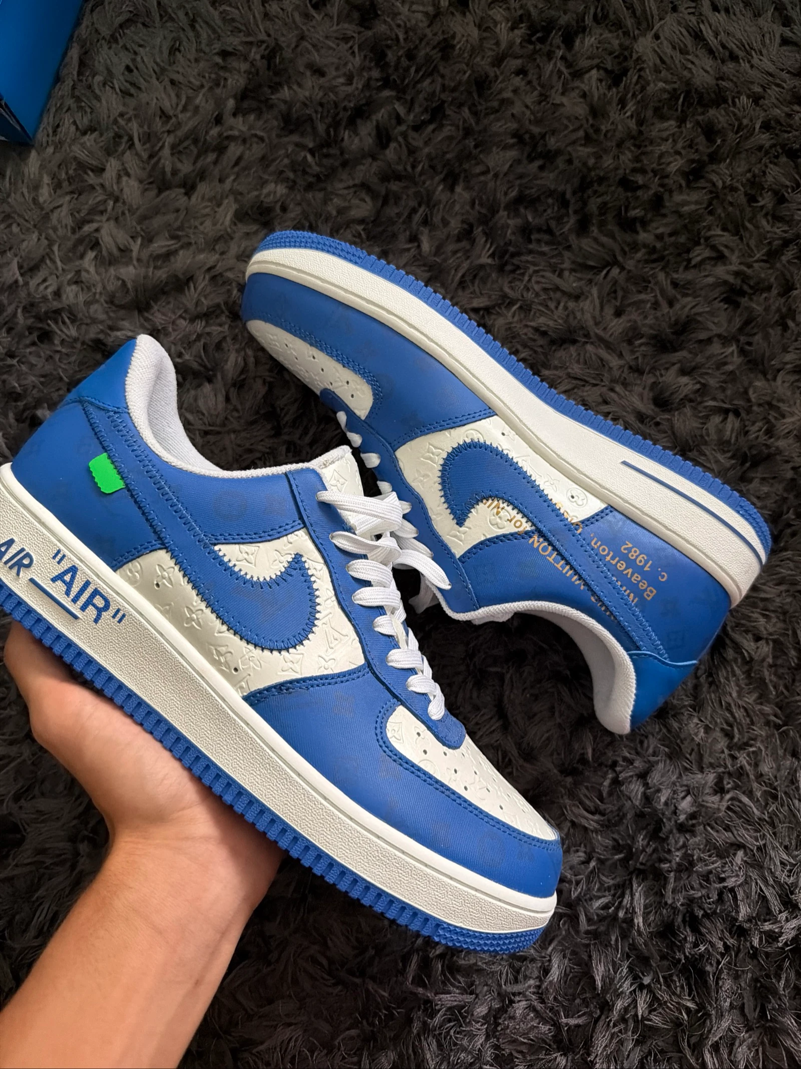 Nike x LV Air force 1 Azul/Blanco - Nuevas